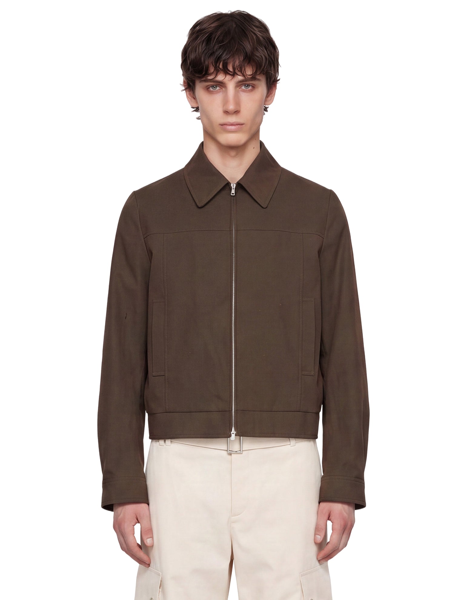 Giacca con zip bosier in marrone 