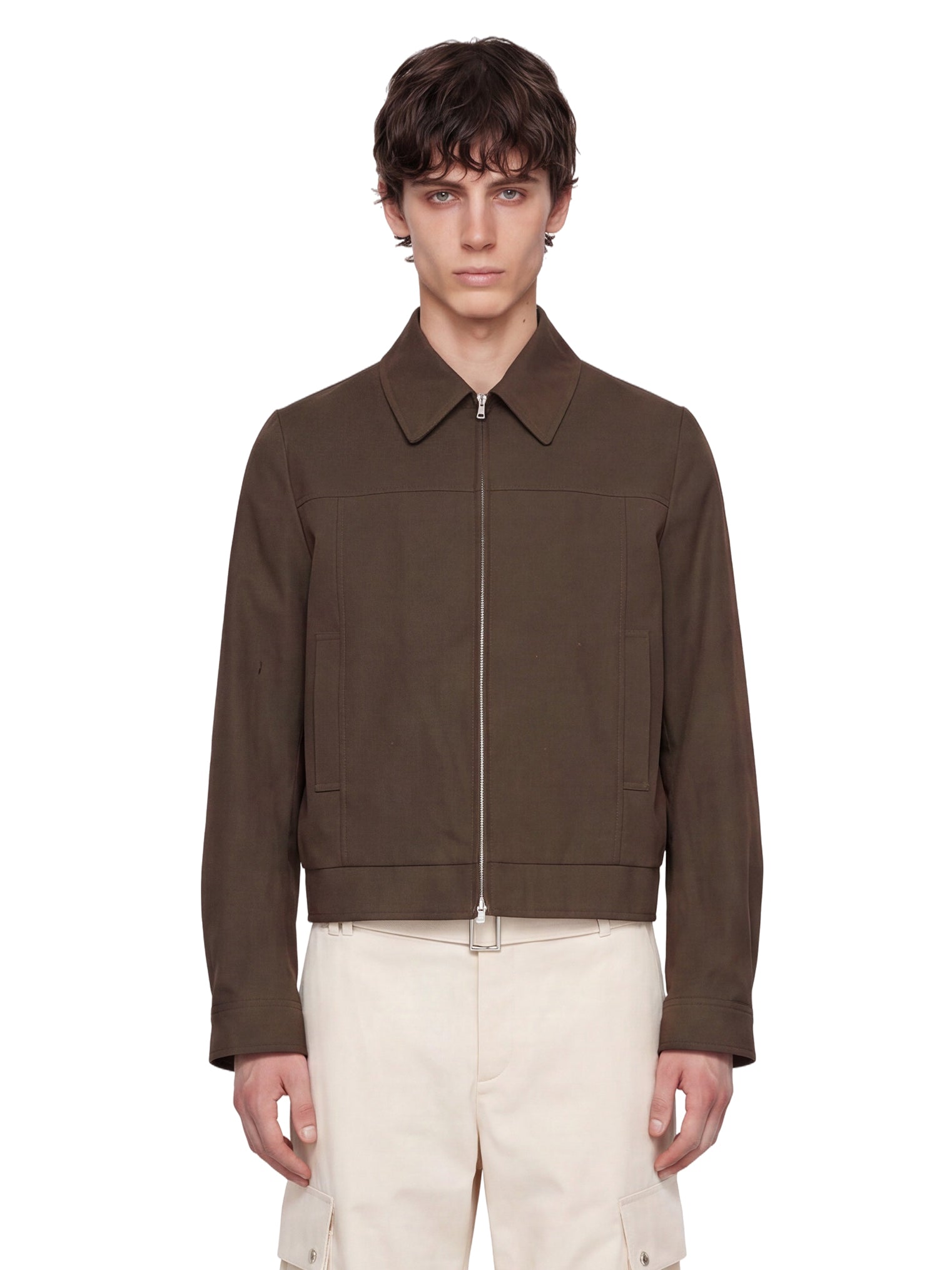 Giacca con zip bosier in marrone 