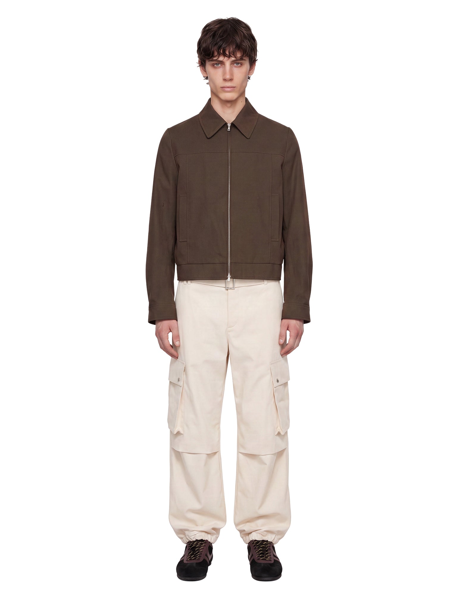 Giacca con zip bosier in marrone 