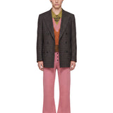 Blazer oversized in lana vernon in marrone 