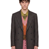 Blazer oversized in lana vernon in marrone 