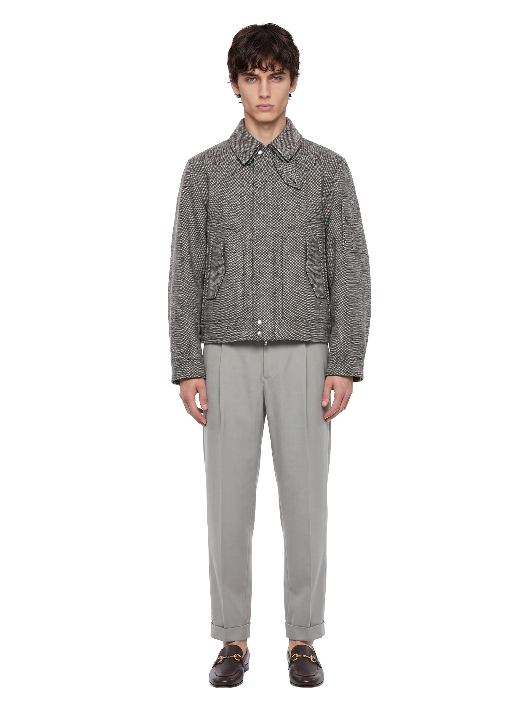 Giacca in lana Vince in grigio 