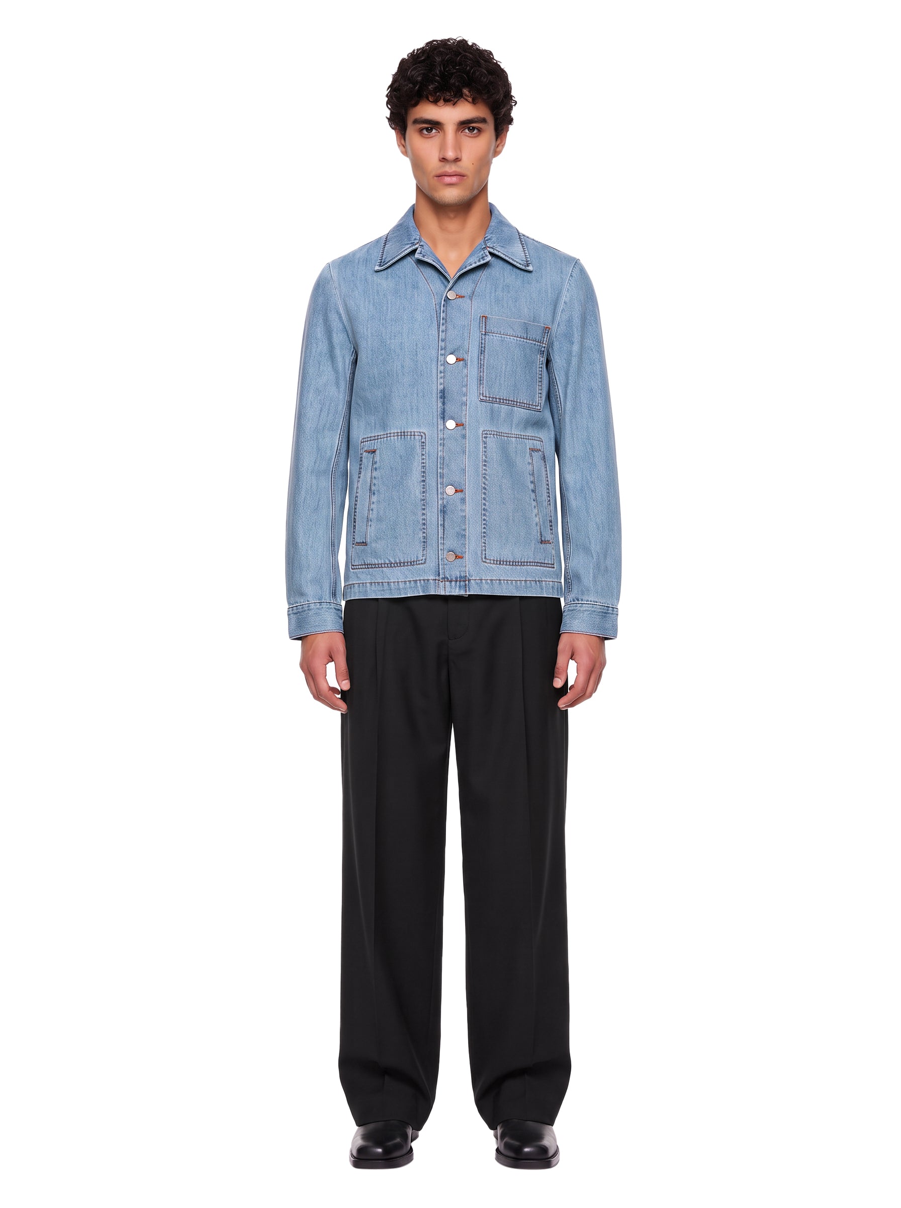 Camicia Vorman in denim blu 
