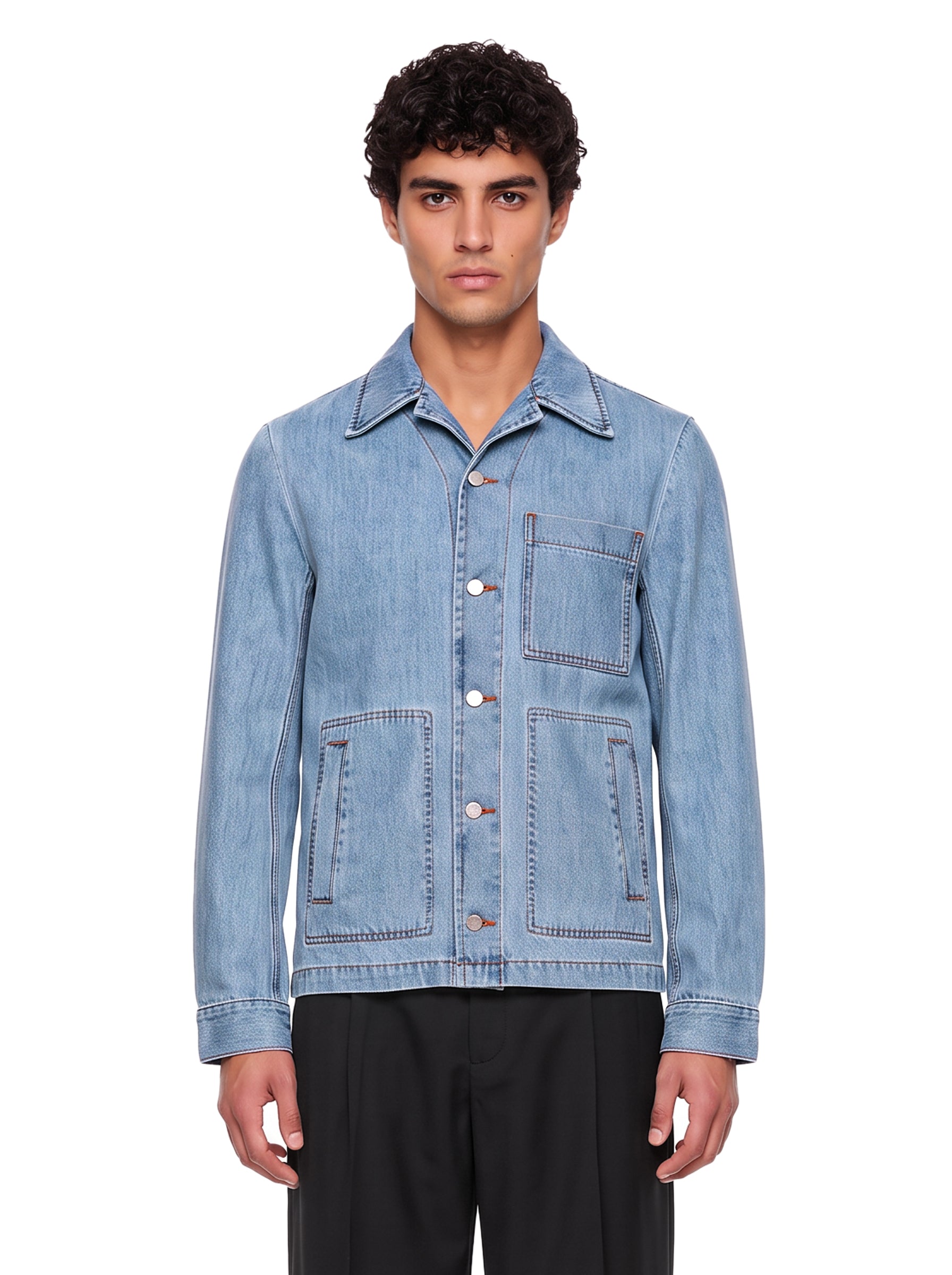 Camicia Vorman in denim blu 