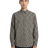 Camicia in cotone stampata multicolor 