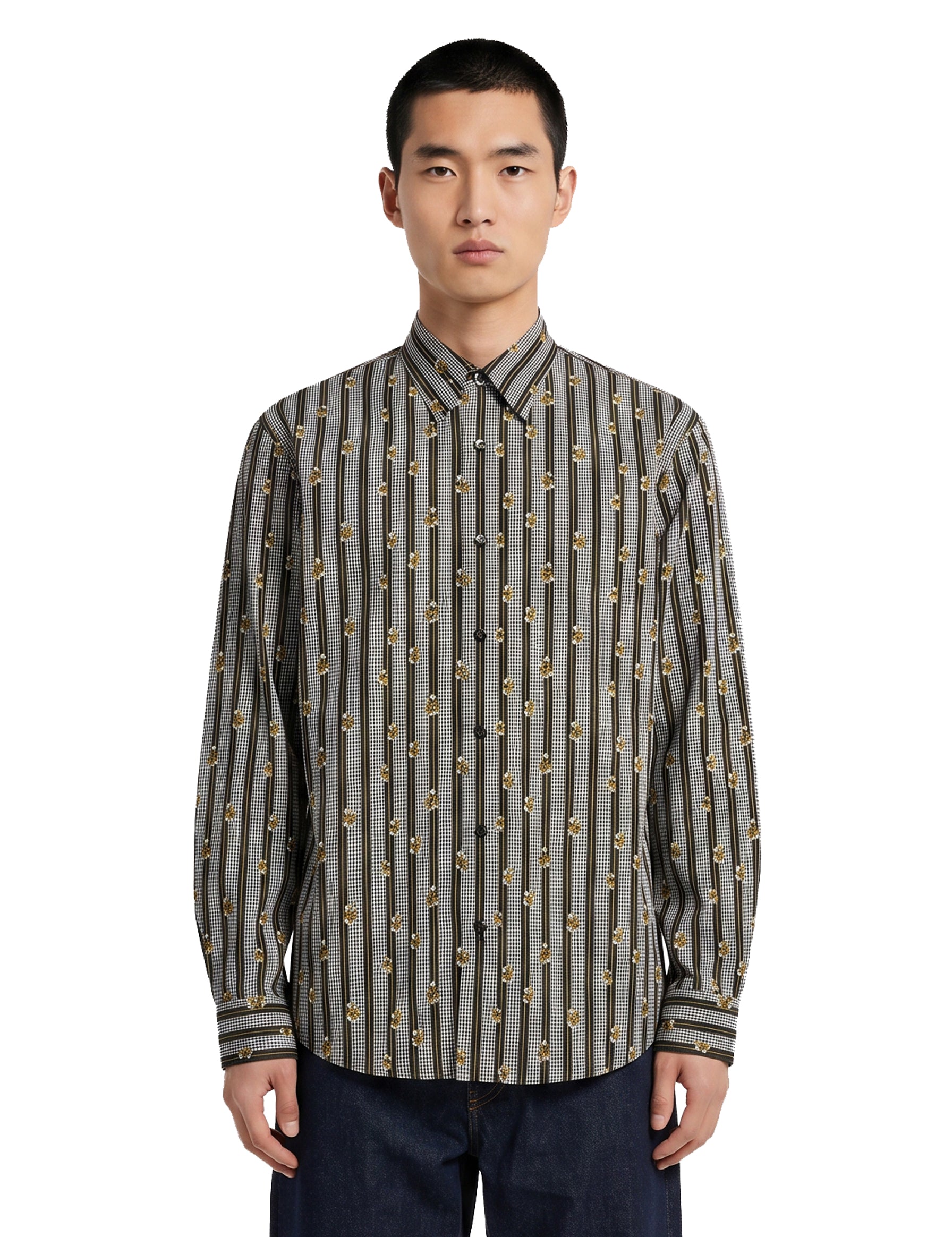Camicia in cotone stampata multicolor 