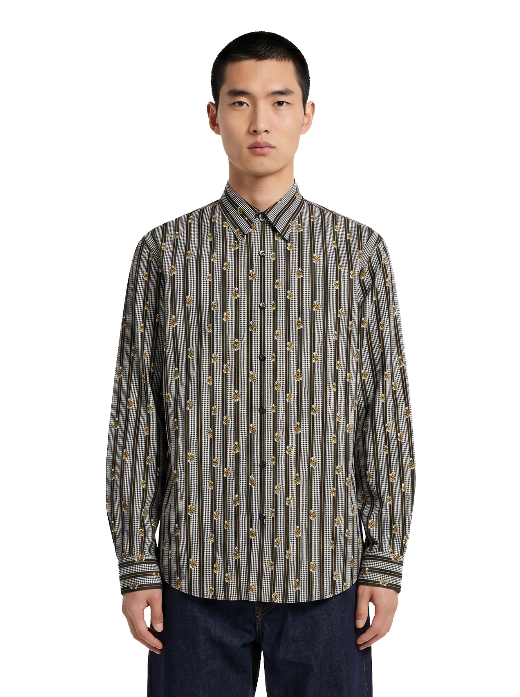 Camicia in cotone stampata multicolor 