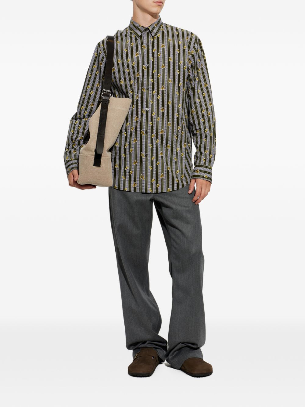 Camicia in cotone stampata multicolor 