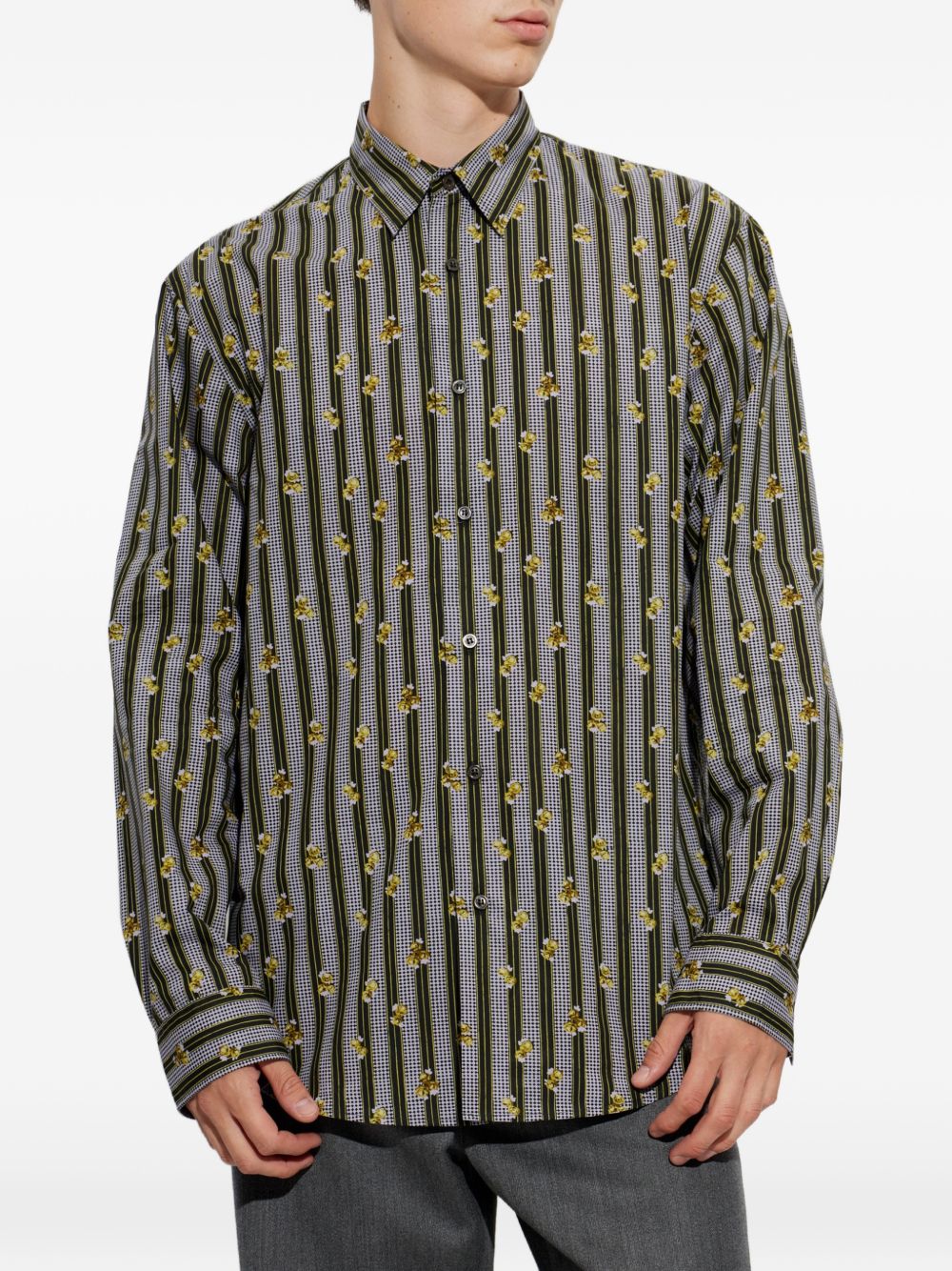 Camicia in cotone stampata multicolor 