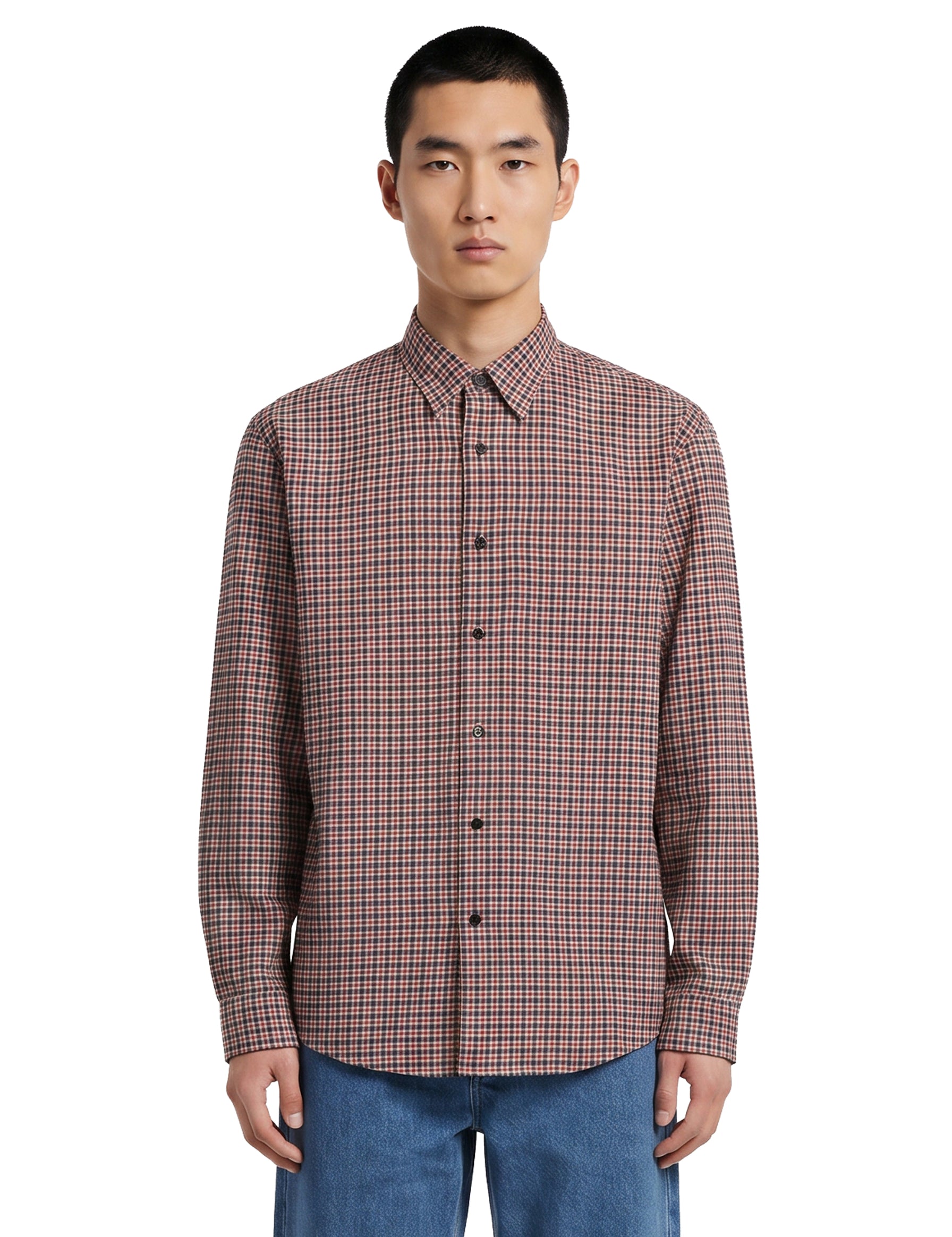 Camicia in cotone check multicolor 