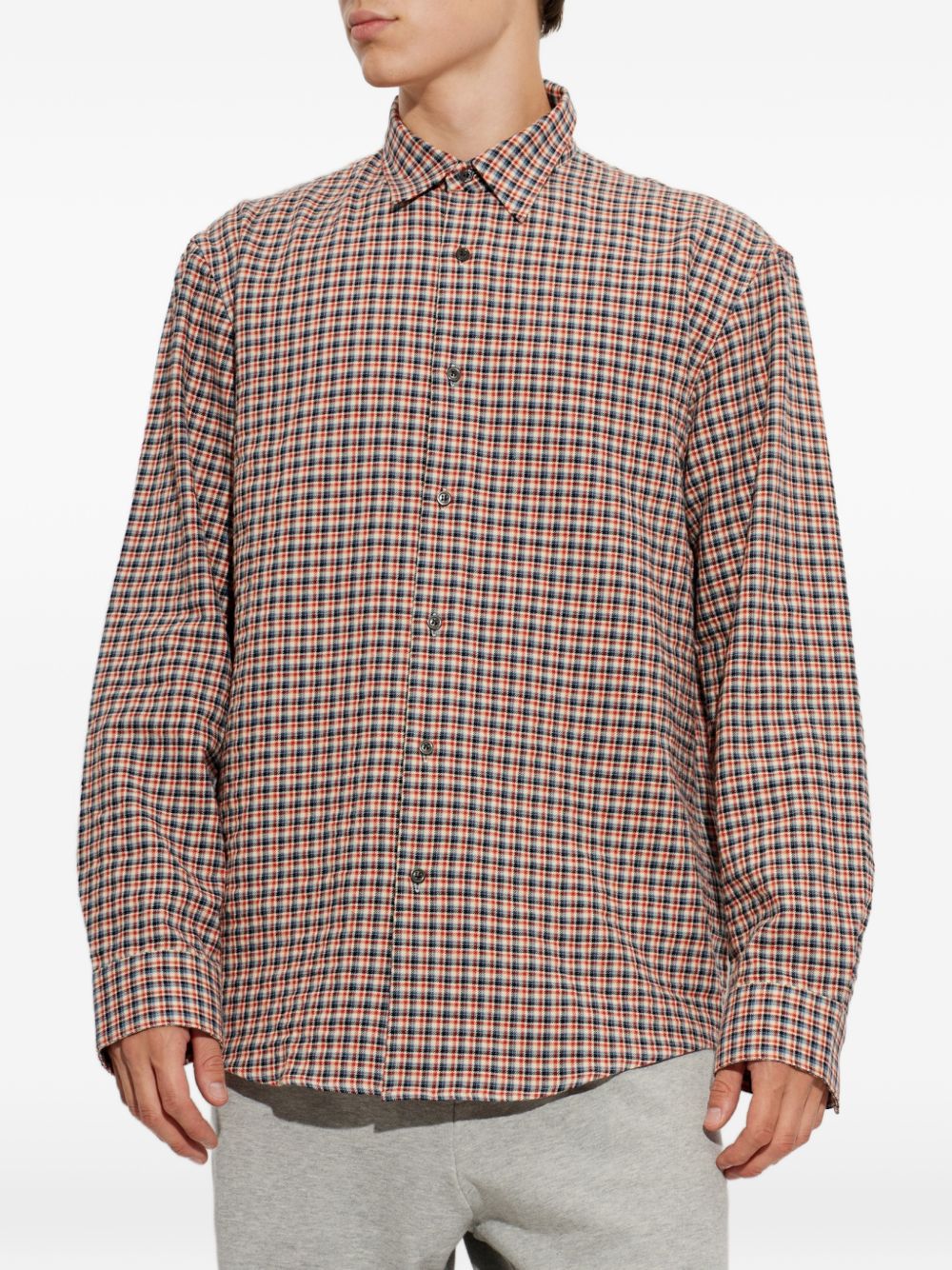 Camicia in cotone check multicolor 