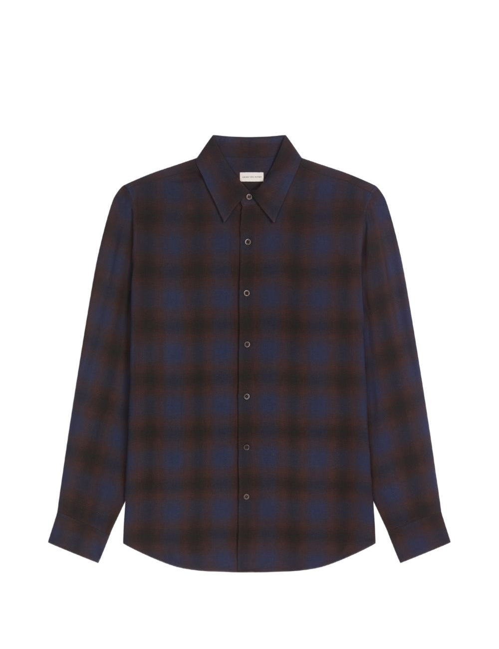 Camicia in seta stampata multicolore 