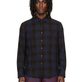 Camicia in seta stampata multicolore 