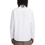 Camicia con dettaglio cravatta in cotone bianco 