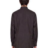 Camicia con motivo a righe croom in marrone 