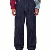 Jeans a gamba ampia penning den in blu 