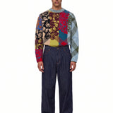 Jeans a gamba ampia penning den in blu 