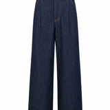 Jeans a gamba ampia penning den in blu 