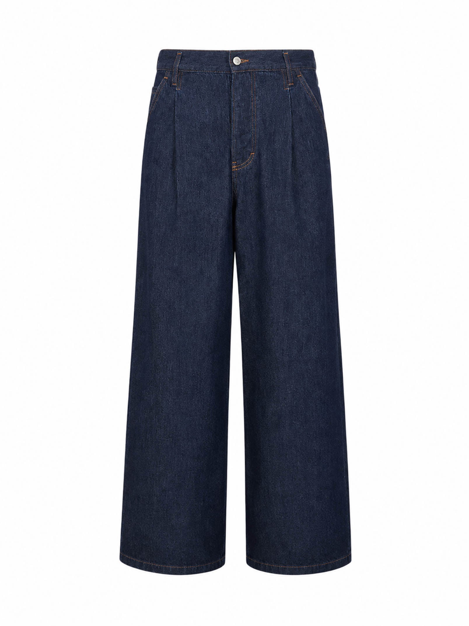 Jeans a gamba ampia penning den in blu 