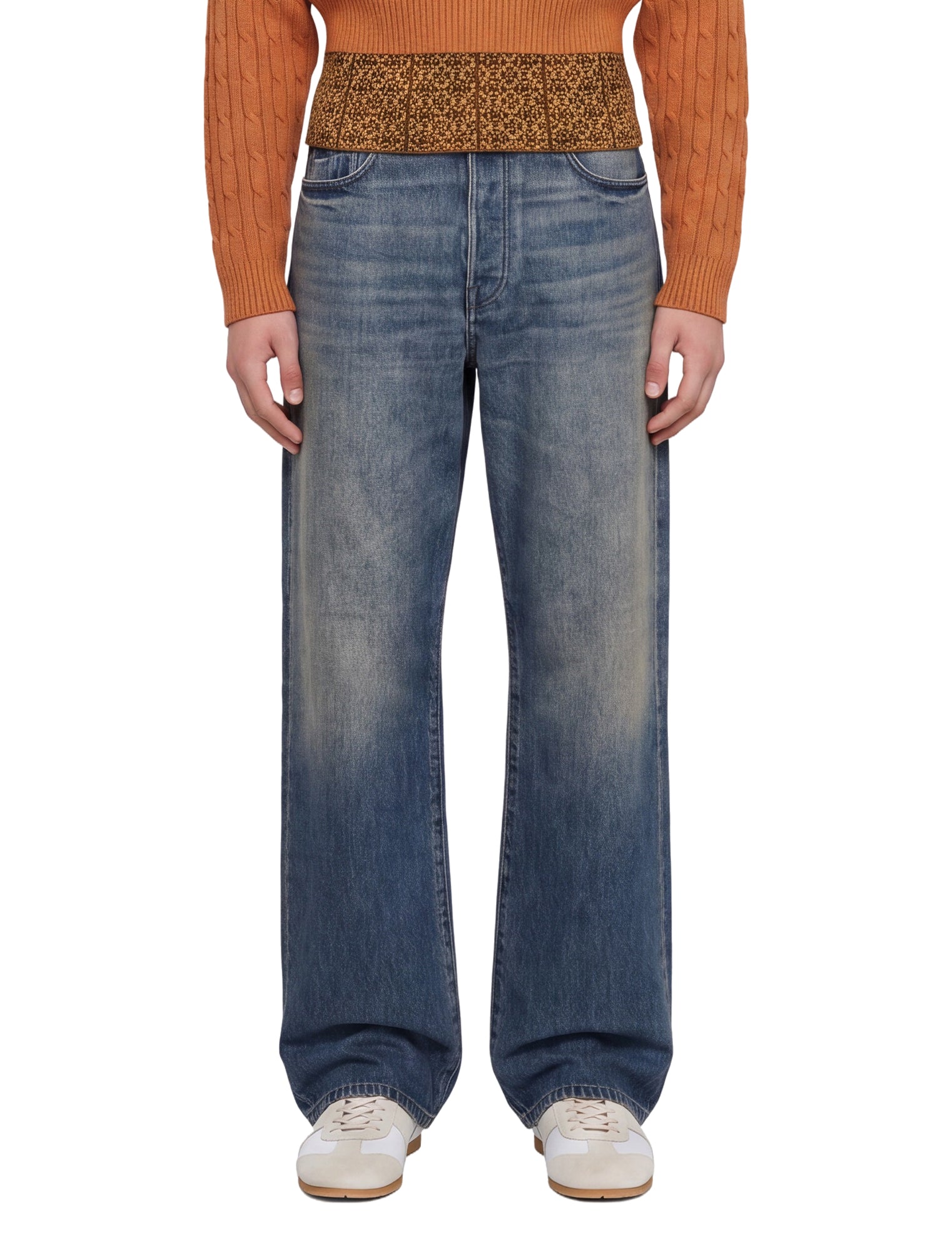 Jeans a gamba dritta in blu 