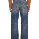 Jeans a gamba dritta in blu 