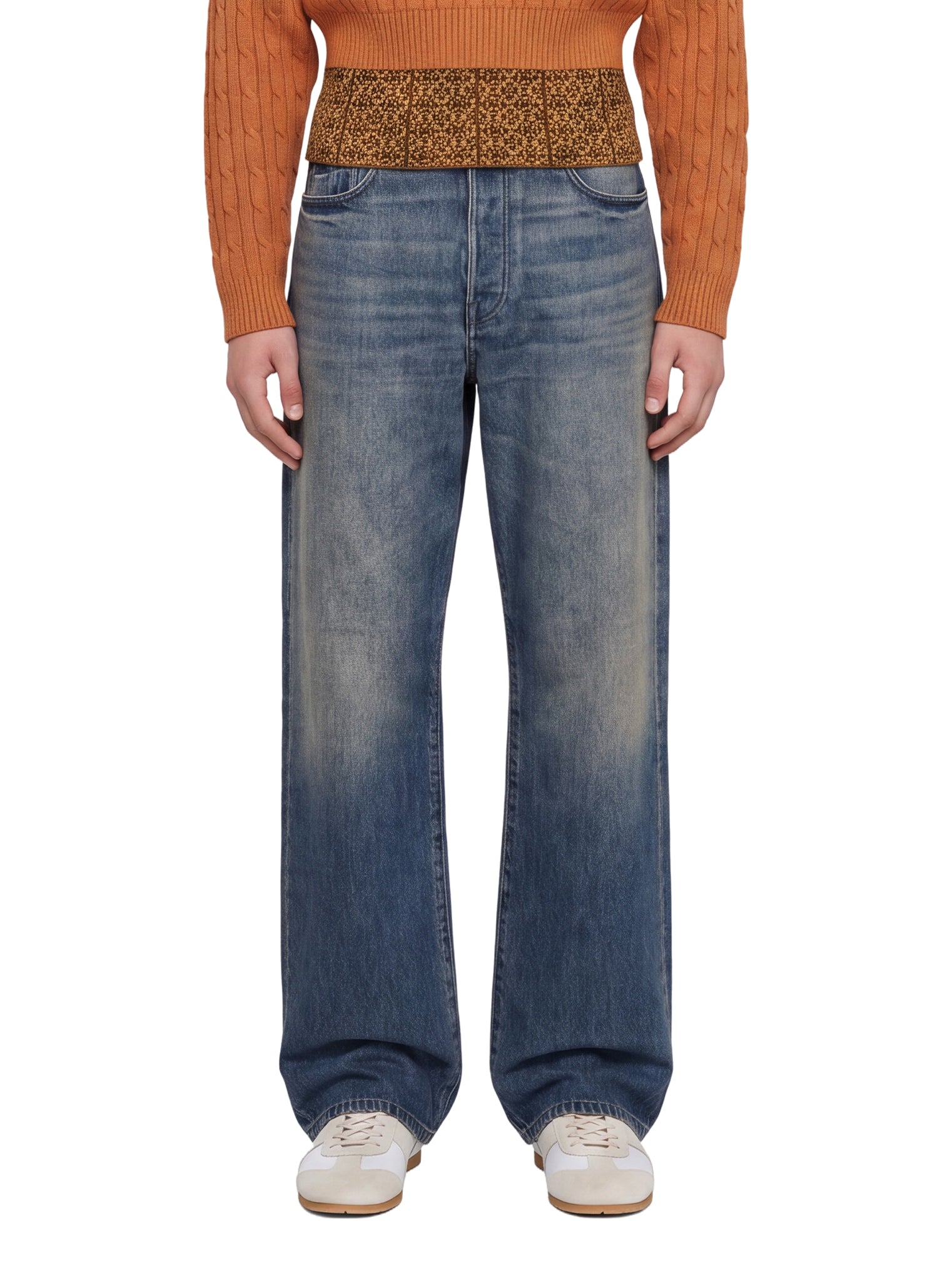 Jeans a gamba dritta in blu 
