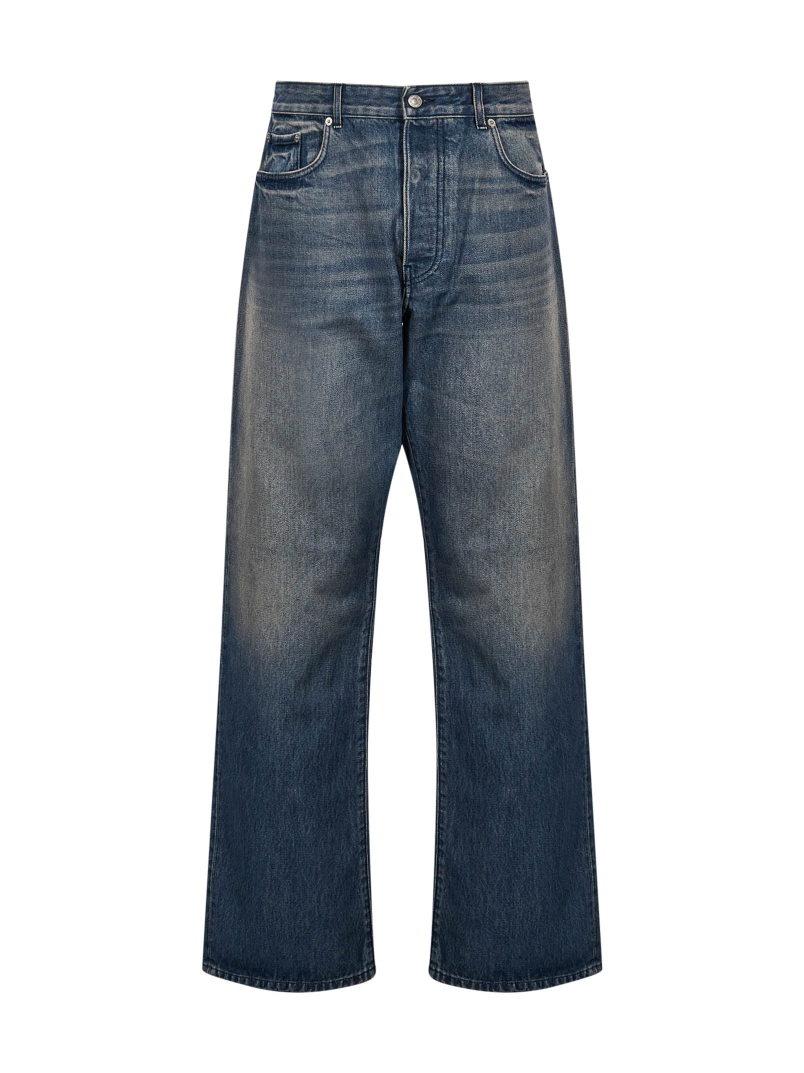 Jeans a gamba dritta in blu 