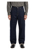 Jeans straight in denim indigo raw
