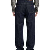 Jeans straight in denim indigo raw 