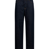 Jeans straight in denim indigo raw 