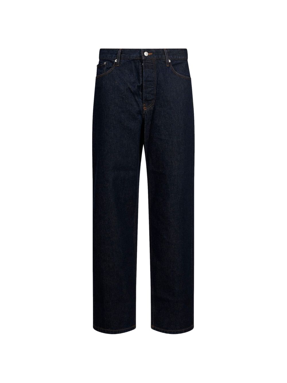 Jeans straight in denim indigo raw 