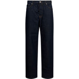 Jeans straight in denim indigo raw 