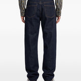 Jeans straight in denim indigo raw 