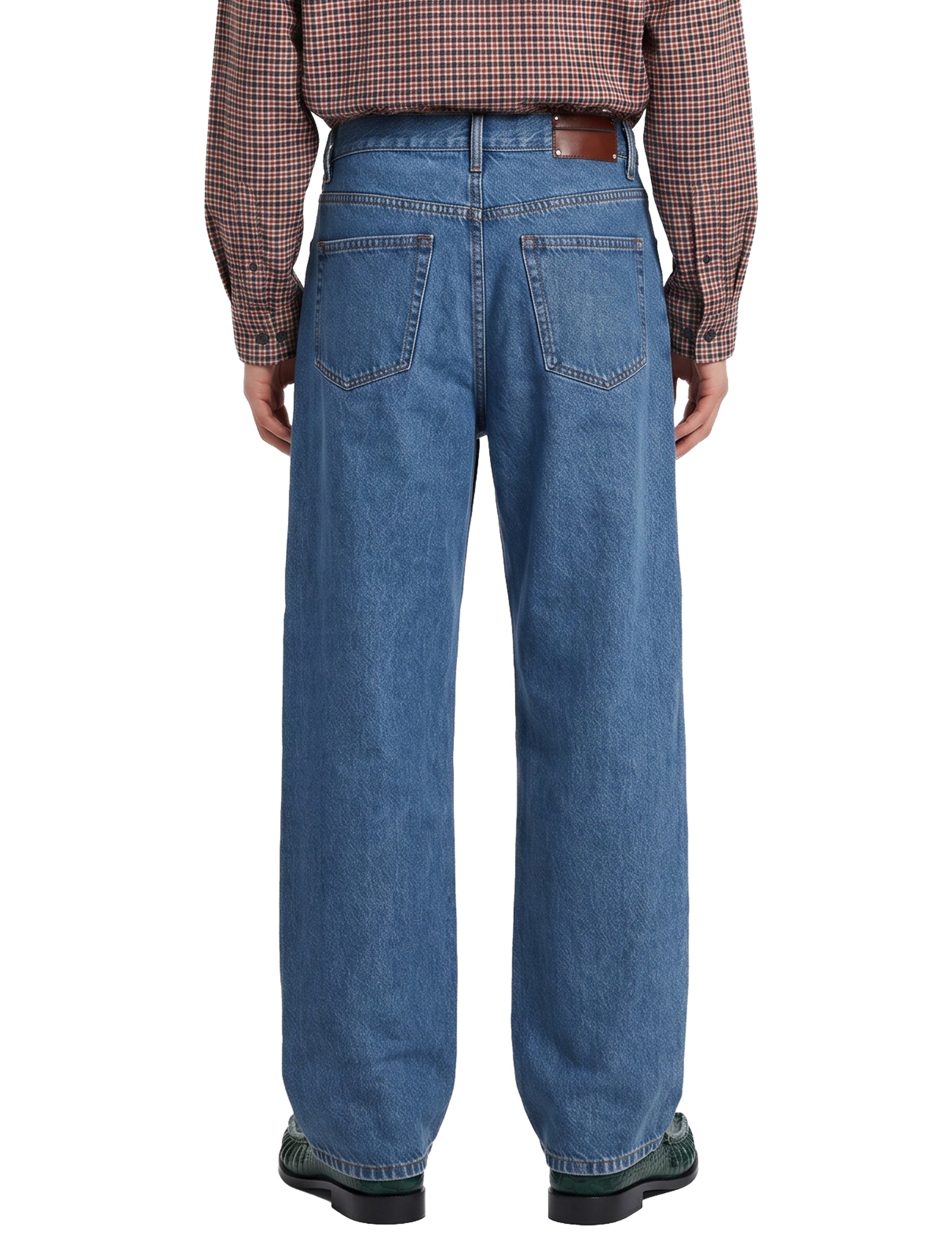 Jeans straight in denim mid-blue 