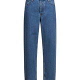 Jeans straight in denim mid-blue 
