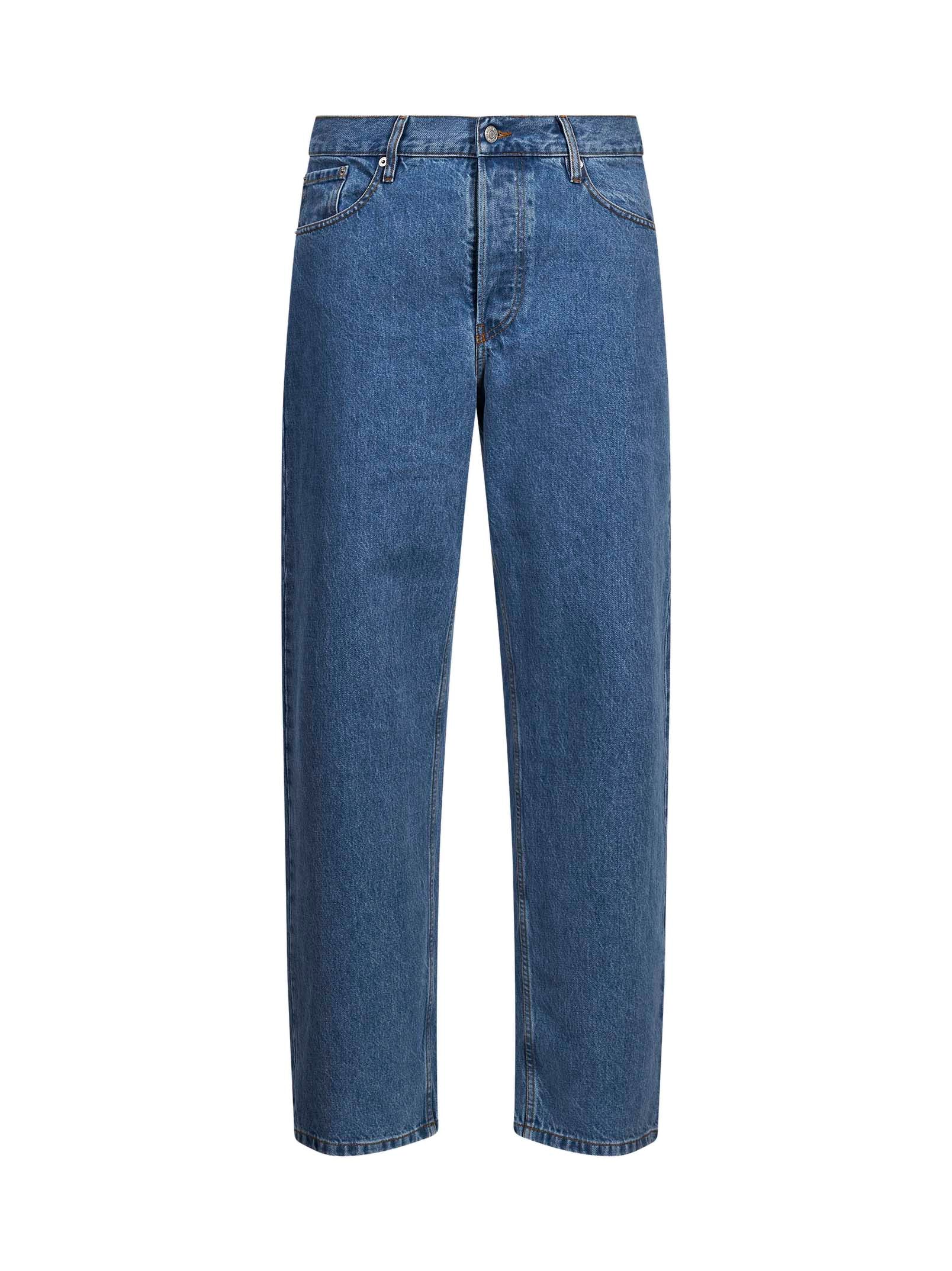 Jeans straight in denim mid-blue 