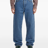 Jeans straight in denim mid-blue 