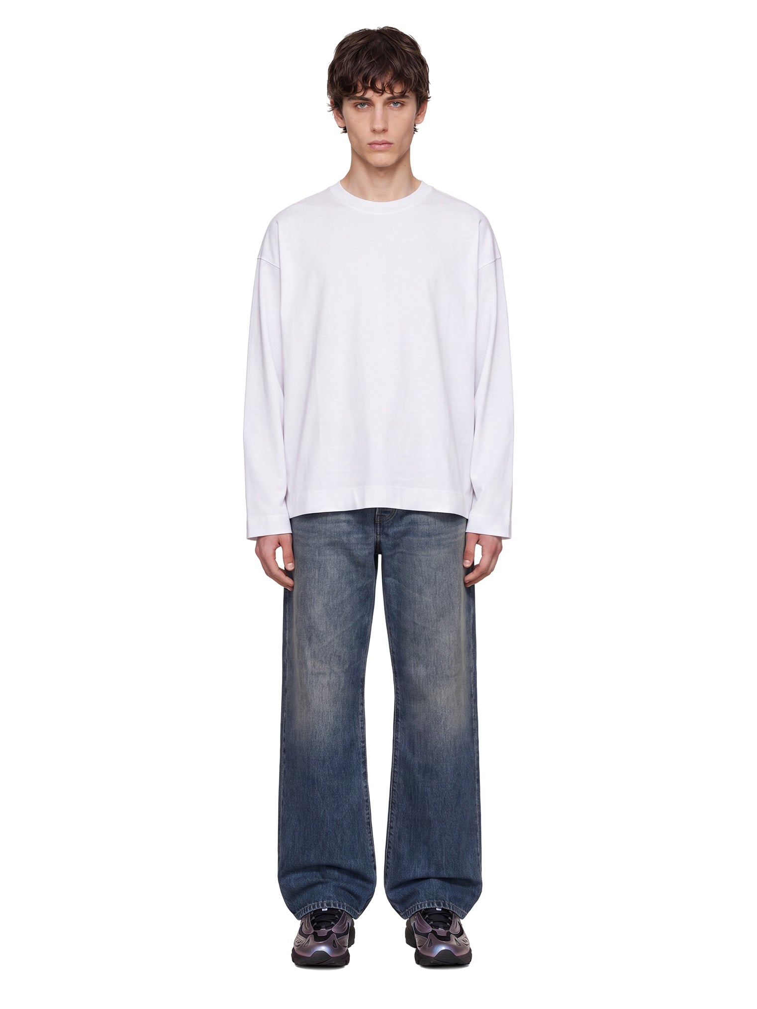 T-shirt a maniche lunghe hegland in bainco 