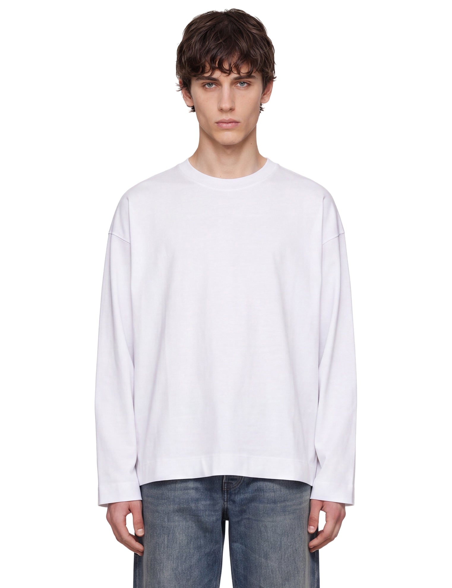 T-shirt a maniche lunghe hegland in bainco 