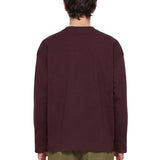 T-shirt a maniche lunghe hegland in bordeaux 