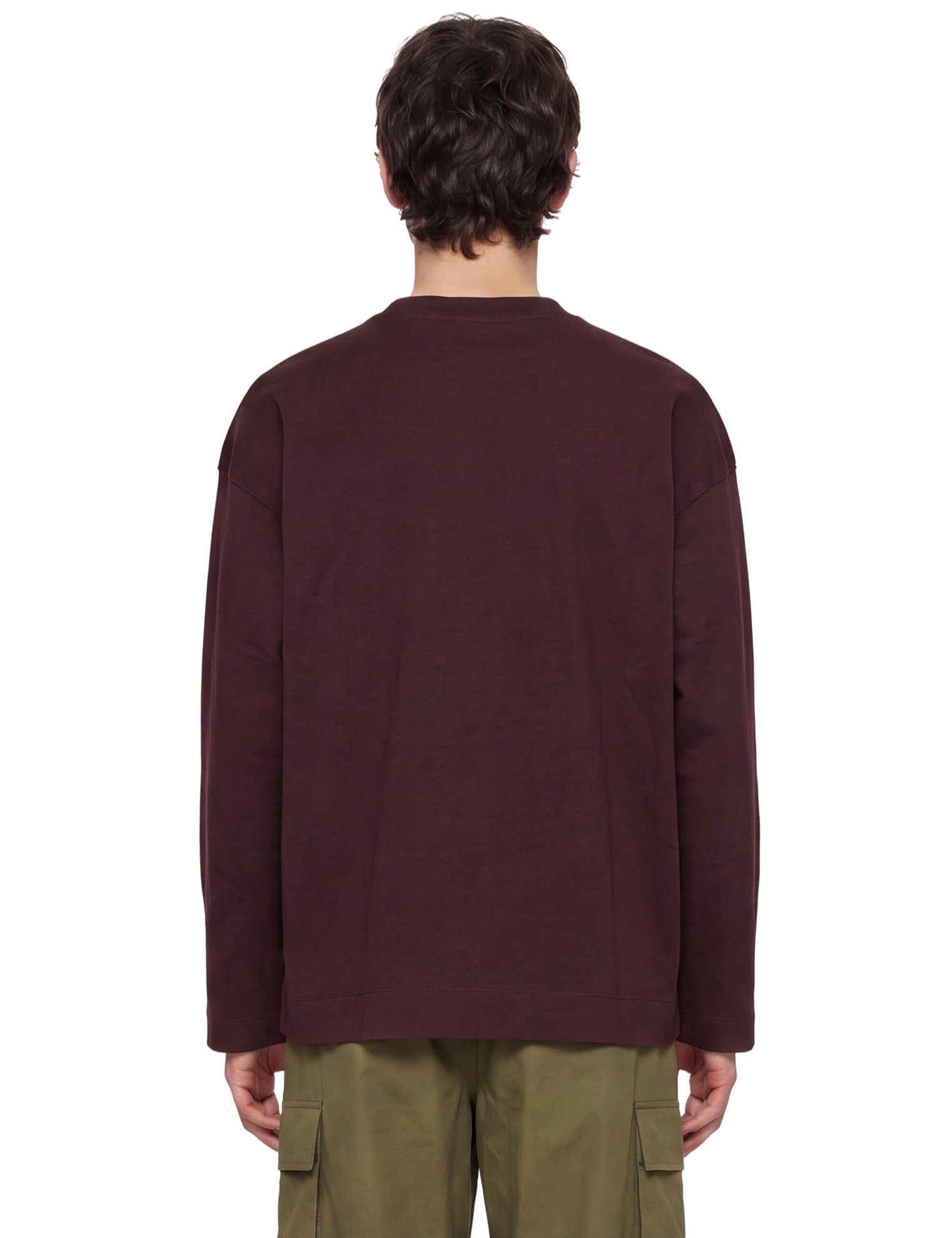 T-shirt a maniche lunghe hegland in bordeaux 