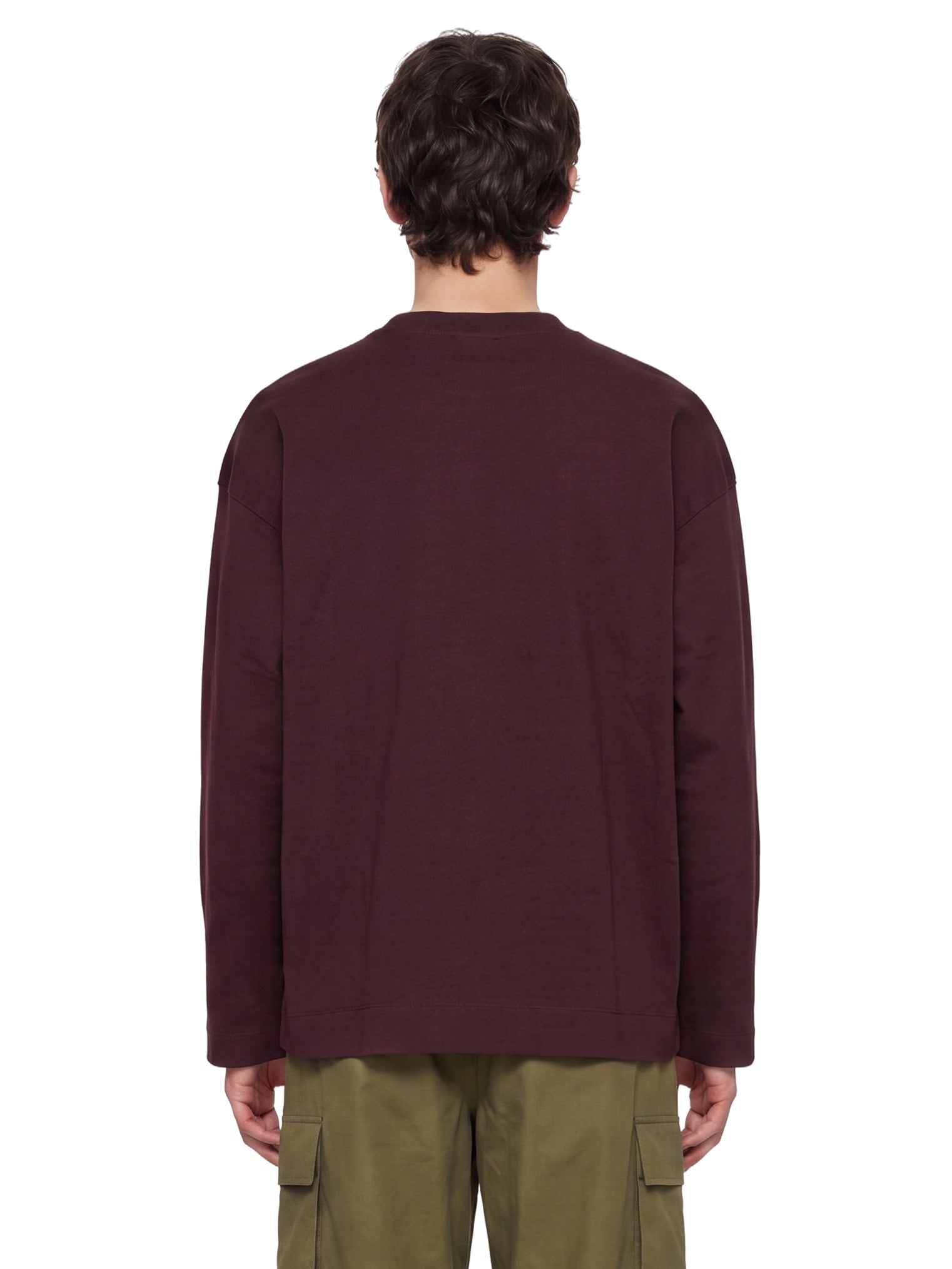 T-shirt a maniche lunghe hegland in bordeaux 