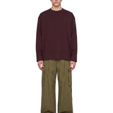 T-shirt a maniche lunghe hegland in bordeaux 