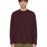 T-shirt a maniche lunghe hegland in bordeaux 