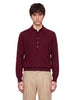 Polo in lana merino muano in bordeaux