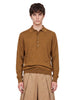 Polo in lana merino muano in marrone