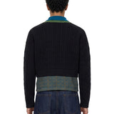 Maglione con design a stratti medan multicolore 
