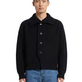 Cardigan in lana con bottoni nero 