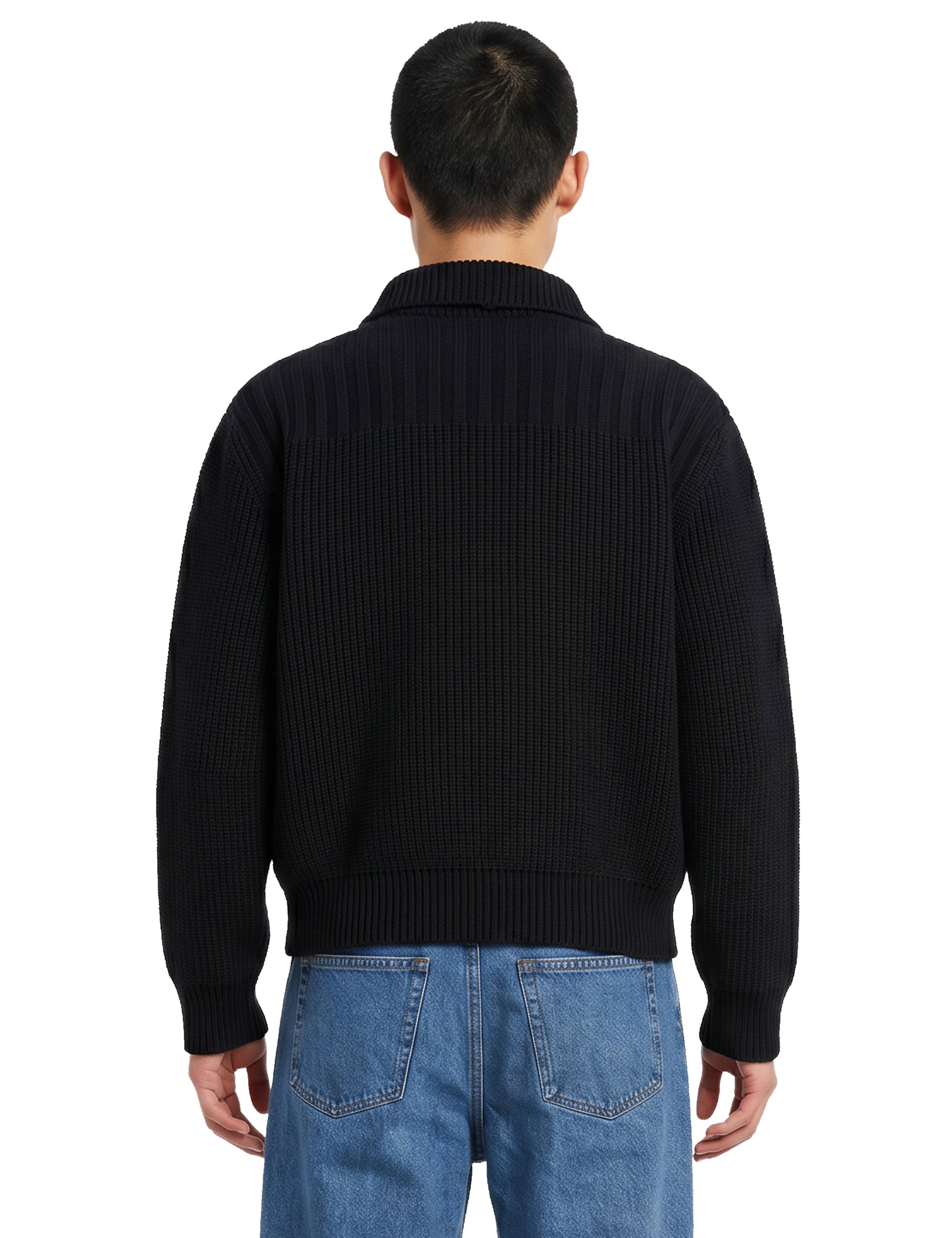 Cardigan in lana con bottoni nero 