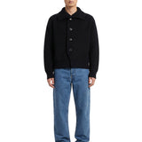 Cardigan in lana con bottoni nero 